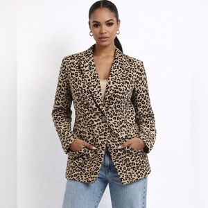 1901 Nordstrom Cheetah Animal Print Blazer